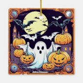 Wow Halloween Thrill Keramikornament (Rückseite)