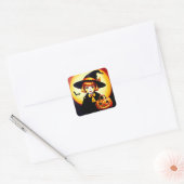 ~WOW! HALLOWEEN Trick oder Treat ~ Quadratischer Aufkleber (Umschlag)