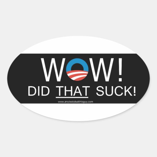 Wow! HAT DAS Sind zum Kotzen! Ovale Aufkleber (Vorderseite)