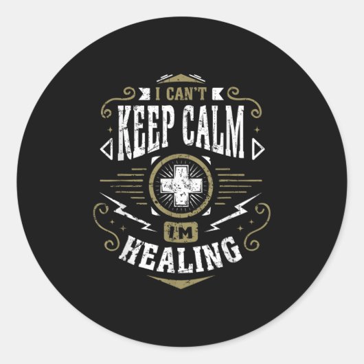 Wow Healer I Can't Keep Calm I'm Gaming  Runder Aufkleber (Vorderseite)