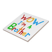 WOW I bin ein Bruder T - Shirt und GIfts Fliese (Seite)