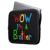 WOW I bin ein Bruder T - Shirt und GIfts Laptopschutzhülle (Vorderseite Links)