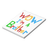 WOW I bin ein Bruder T - Shirt und GIfts Notizblock (Rotiert)