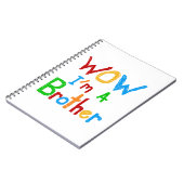 WOW I bin ein Bruder T - Shirt und GIfts Notizblock (Linke Seite)