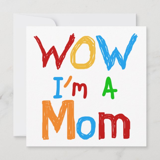 WOW I bin eine Mama T - Shirt und GIfts (Vorderseite)