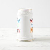 WOW I bin eine Mama T - Shirt und GIfts Bierglas (Mittel)