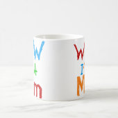 WOW I bin eine Mama T - Shirt und GIfts Mattglastasse (Mittel)