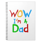 WOW I bin Vater T - Shirt und GIfts Notizblock (Vorderseite)