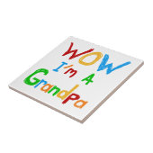 WOW Ich bin ein Großvater T - Shirt und Geschenke Fliese (Seite)