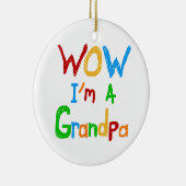 WOW Ich bin ein Großvater T - Shirt und Geschenke Keramik Ornament (Rechts)