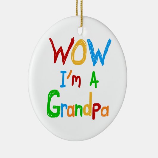 WOW Ich bin ein Großvater T - Shirt und Geschenke Keramik Ornament (Rechts)