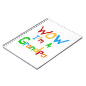 WOW Ich bin ein Großvater T - Shirt und Geschenke Notizblock (Linke Seite)