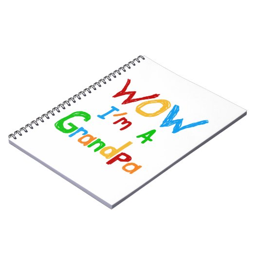 WOW Ich bin ein Großvater T - Shirt und Geschenke Notizblock (Linke Seite)