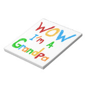 WOW Ich bin ein Großvater T - Shirt und Geschenke Notizblock (Rotiert)