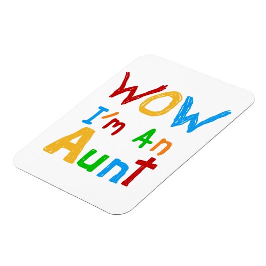 WOW Ich bin eine Tante T Shirts und Geschenke Magnet (Linke Seite)