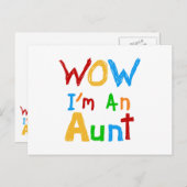 WOW Ich bin eine Tante T Shirts und Geschenke Postkarte (Vorne/Hinten)