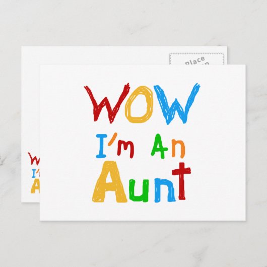 WOW Ich bin eine Tante T Shirts und Geschenke Postkarte (Vorne/Hinten)