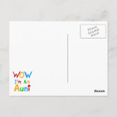 WOW Ich bin eine Tante T Shirts und Geschenke Postkarte (Rückseite)
