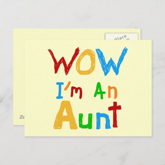 WOW Ich bin eine Tante T Shirts und Geschenke Postkarte (Vorne/Hinten)
