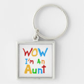 WOW Ich bin eine Tante T Shirts und Geschenke Schlüsselanhänger (Vorne)