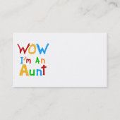 WOW Ich bin eine Tante T Shirts und Geschenke Visitenkarte (Rückseite)