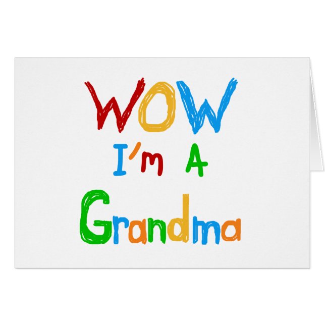 WOW ich bin Oma T - Shirt und Geschenke (Vorderseite (Horizontal))