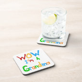 WOW ich bin Oma T - Shirt und Geschenke Getränkeuntersetzer (Rechte Seite)