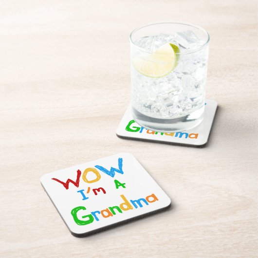 WOW ich bin Oma T - Shirt und Geschenke Getränkeuntersetzer (Rechte Seite)
