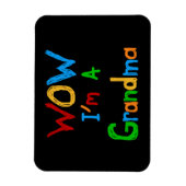 WOW ich bin Oma T - Shirt und Geschenke Magnet (Vertikal)