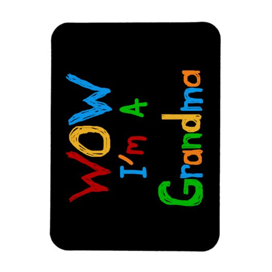 WOW ich bin Oma T - Shirt und Geschenke Magnet (Vertikal)