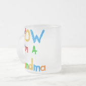 WOW ich bin Oma T - Shirt und Geschenke Mattglastasse (Vorderseite Links)