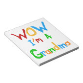 WOW ich bin Oma T - Shirt und Geschenke Notizblock (angewinkelt)