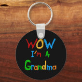 WOW ich bin Oma T - Shirt und Geschenke Schlüsselanhänger (Vorderseite)