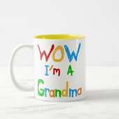 WOW ich bin Oma T - Shirt und Geschenke Zweifarbige Tasse (Links)