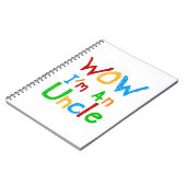 WOW Ich bin Onkel-T - Shirt und GIfts Notizblock (Linke Seite)