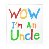 WOW Ich bin Onkel-T - Shirt und GIfts Notizblock (Vorderseite)
