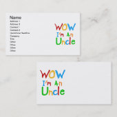 WOW Ich bin Onkel-T - Shirt und GIfts Visitenkarte (Vorne/Hinten)