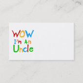 WOW Ich bin Onkel-T - Shirt und GIfts Visitenkarte (Rückseite)