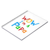 Wow ich bin Papa Tshirts und GIfts Notizblock (Linke Seite)