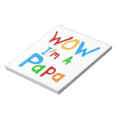 Wow ich bin Papa Tshirts und GIfts Notizblock (Rotiert)