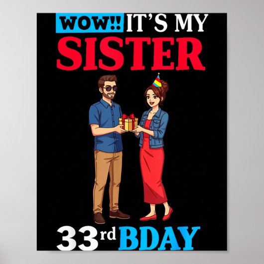 Wow It’s My Sister 33rd Birthday Celebration With Poster (Vorne)