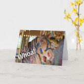 Wow! Look Who's 50 Carousel Horse Happy Birthday Karte (Gelbe Blume)
