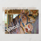 Wow! Look Who's 50 Karussell Horse Birthday Einlad Einladung (Vorne/Hinten)
