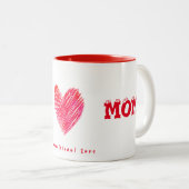 WOW...MAMA Tasse.. Unbedingte Liebe Zweifarbige Tasse (VorderseiteRechts)