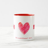 WOW...MAMA Tasse.. Unbedingte Liebe Zweifarbige Tasse (Mittel)