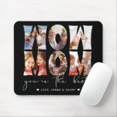 Wow Mama Zitat Modernes Schwarzes 6 FotoCollage Mousepad (Mit Mouse)