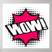 WOW Old School Cartoon Style Poster (Vorne)