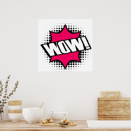 WOW Old School Cartoon Style Poster (Küche)