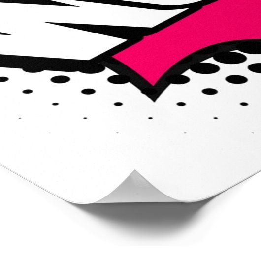 WOW Old School Cartoon Style Poster (Ecke)