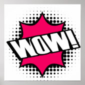 WOW Old School Cartoon Style Poster (Vorne)